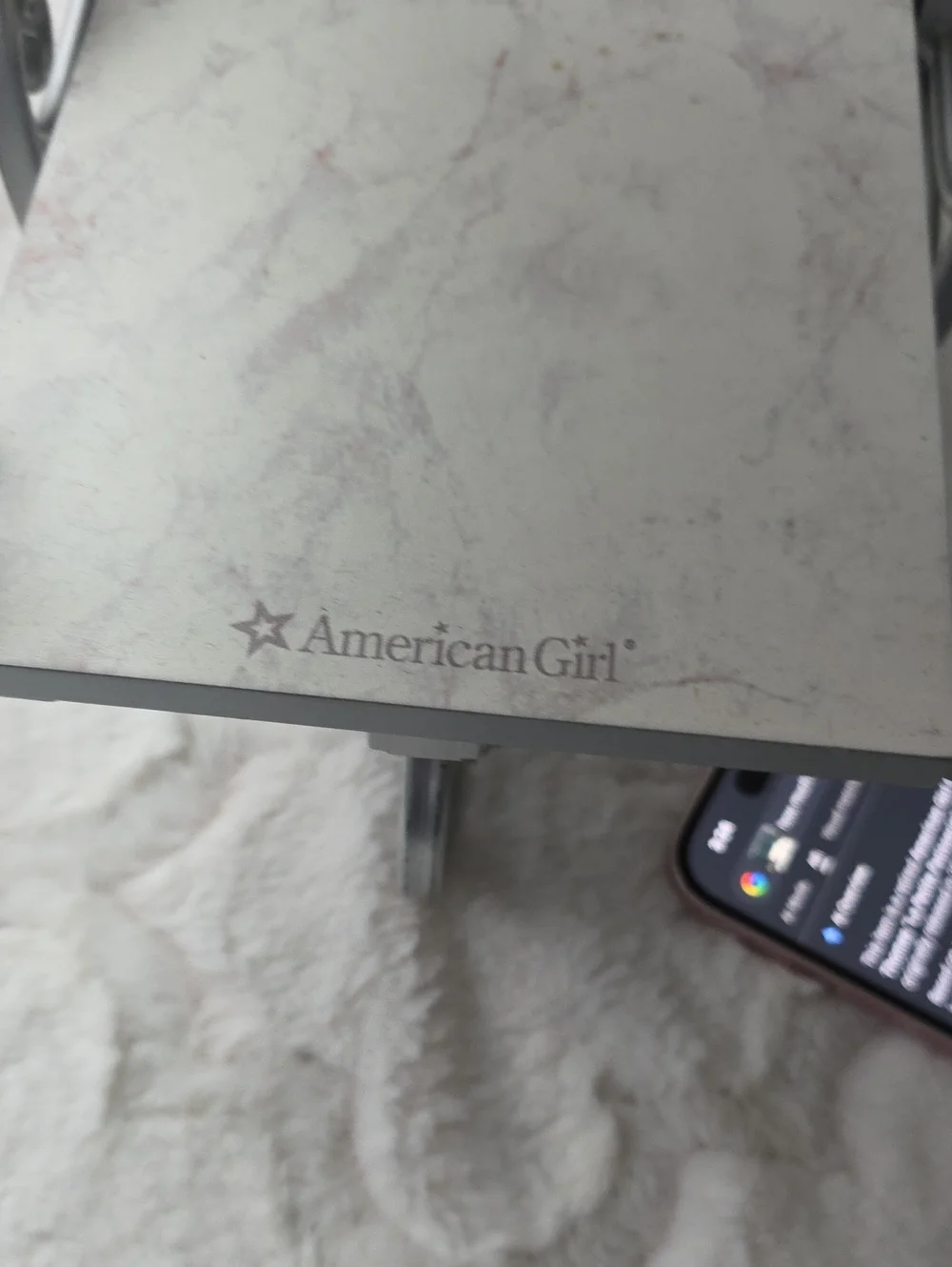 American Girl La Petite Pâtisserie White Metal Dessert Cart